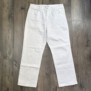 VERVET Los Angeles White Denim Straight Leg Crop Jeans‎ Size 30